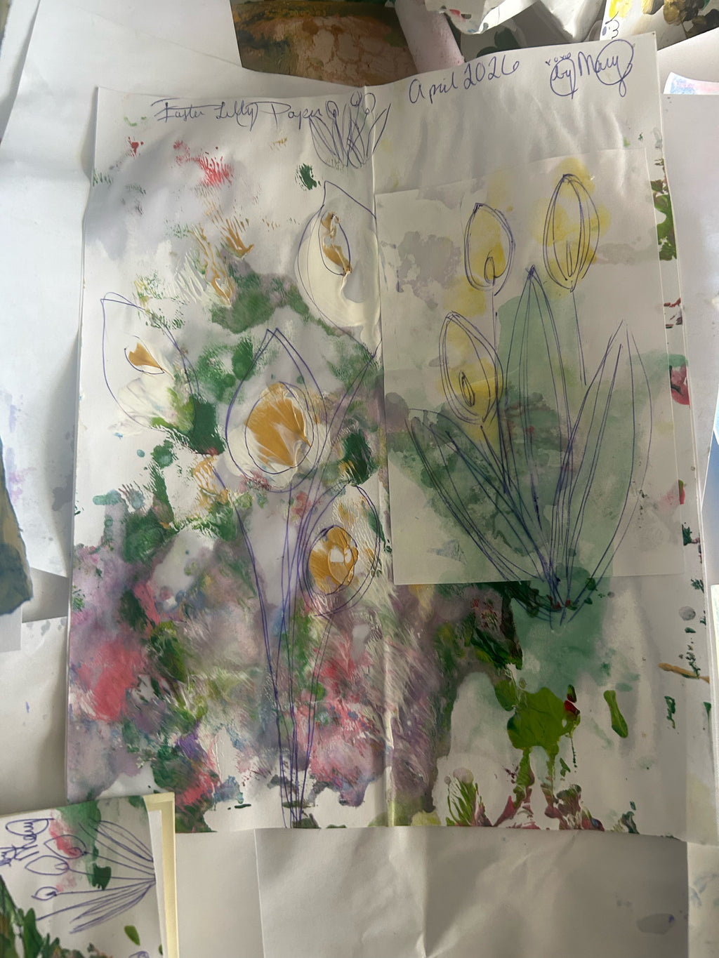 Handmade Flower Stationary